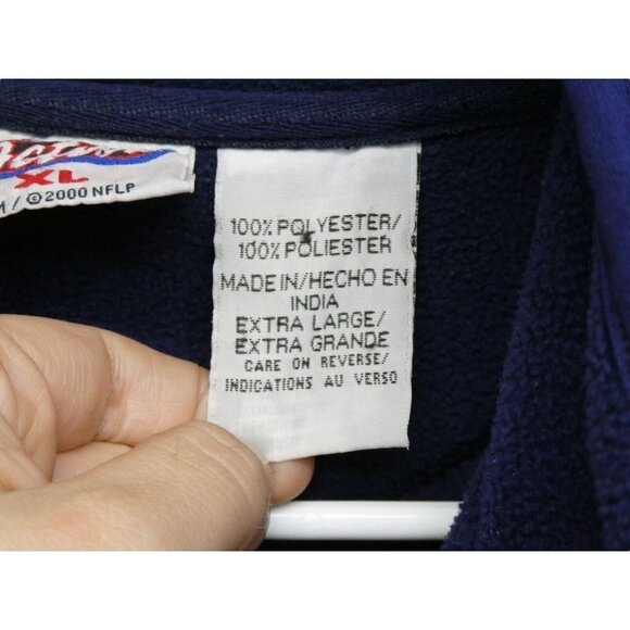 Vintage 2000 Los Angeles Rams NFL Active Fleece Zip Jacket Logo Size XL Blue - Picture 6 of 10